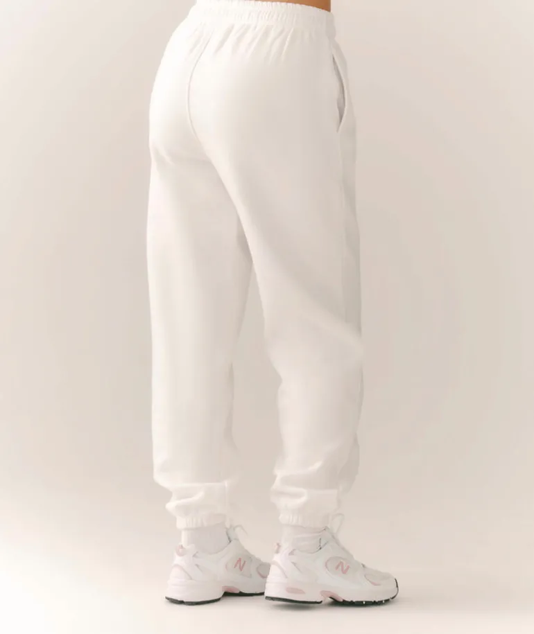 Bride Graphic Cuffed Sweatpants - White