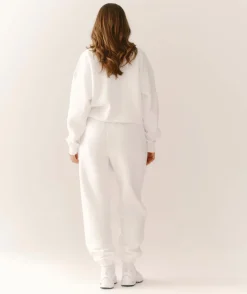 Bride Graphic Cuffed Sweatpants - White