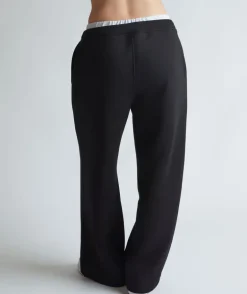 Double Waistband Joggers - Black