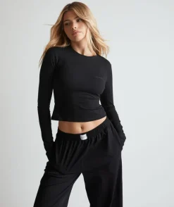 Soft Long Sleeve Top - Black