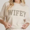 Wifey Teddy Tee - Champagne